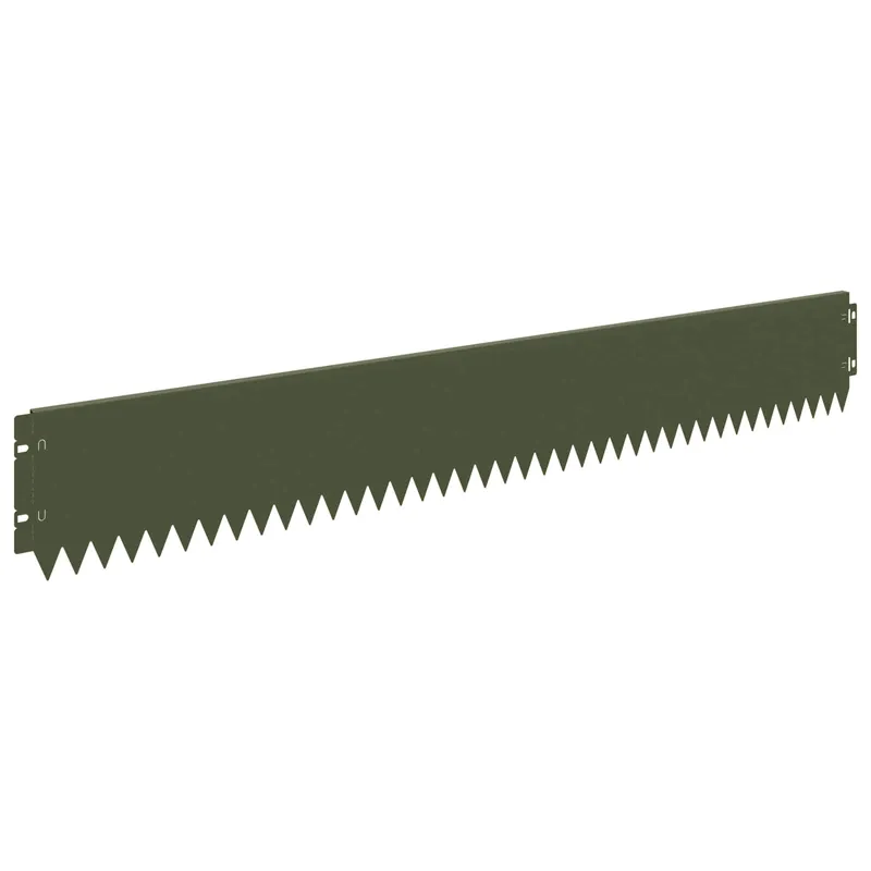 Dagaanbieding vidaXL Bordura per Prato 20 pcs 103 x 15 cm Acciaio Verde Oliva