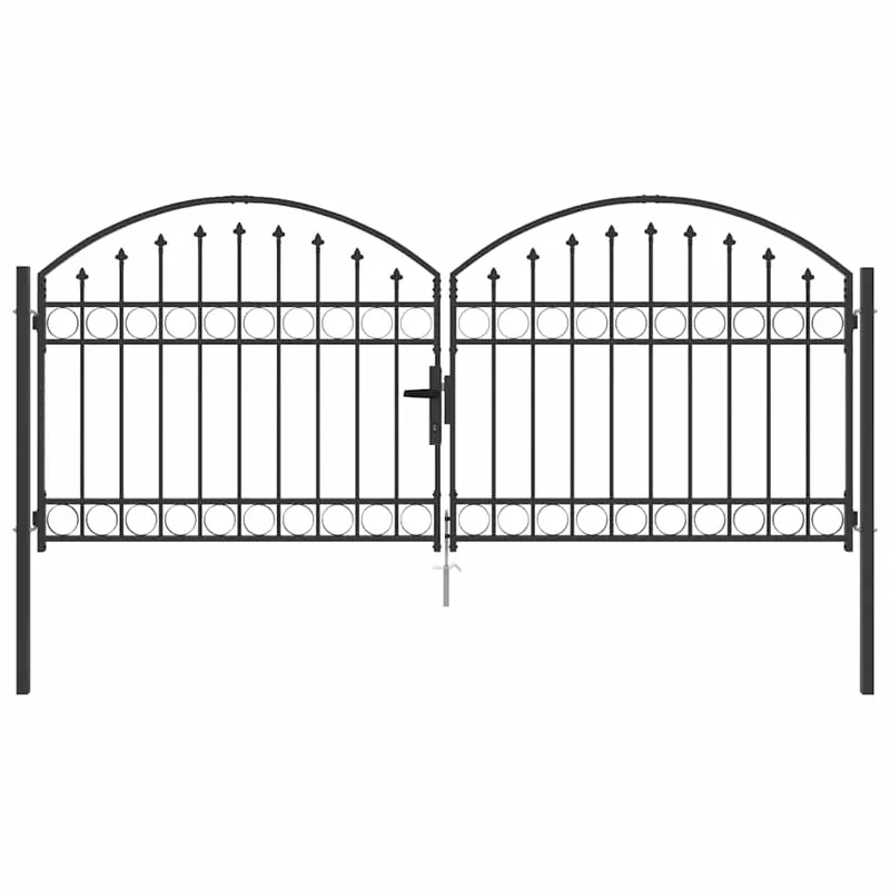Voordeelprijs vidaXL Cancello per recinzione ASSEN 301 x 175,5 cm Acciaio Grigio