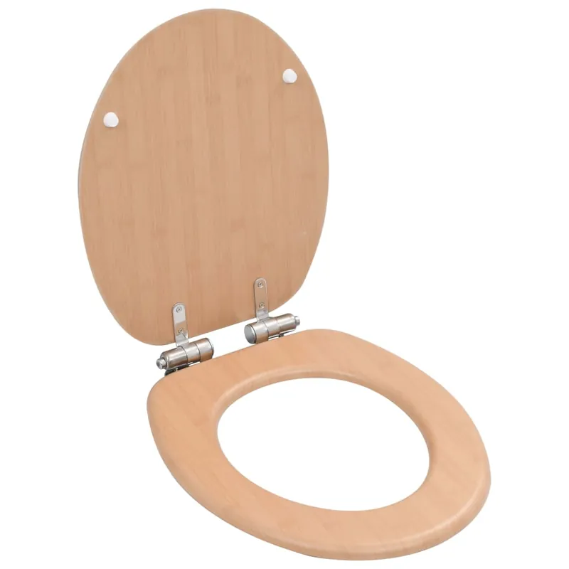 vidaXL Tavoletta WC Coperchio Chiusura Morbida MDF Design a Bambù Gratis Retour