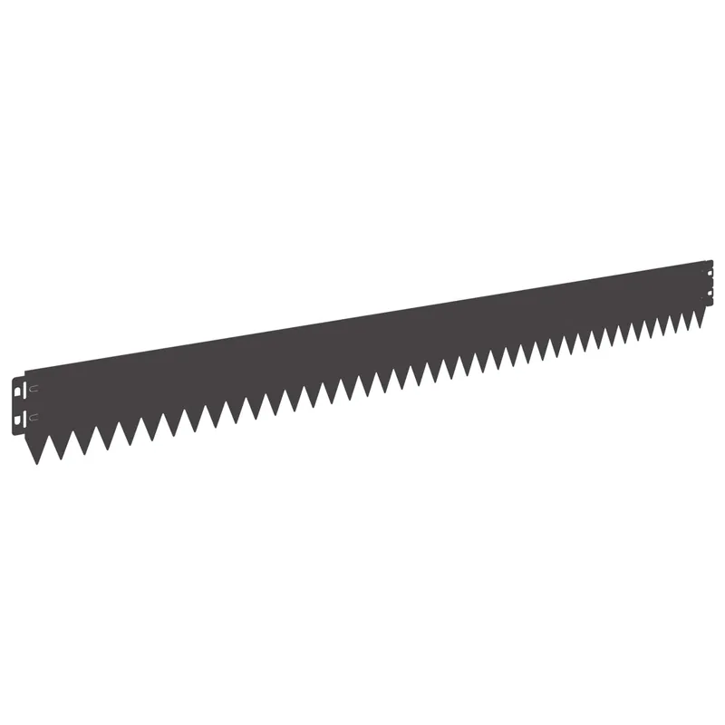 vidaXL Bordura per Prato 20 pcs 103 x 10 cm Acciaio Nero Flitsaanbieding