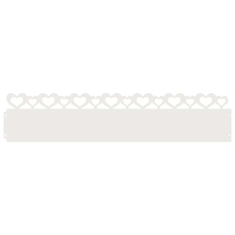 vidaXL Bordure per prato 10 pcs Bianco 103 x 0,05 x 22 cm Acciaio Bestseller
