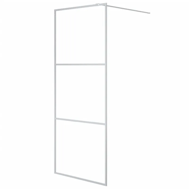 Voordeelprijs vidaXL Parete Doccia Walk in Argento 80x195 cm Vetro Trasparente ESG