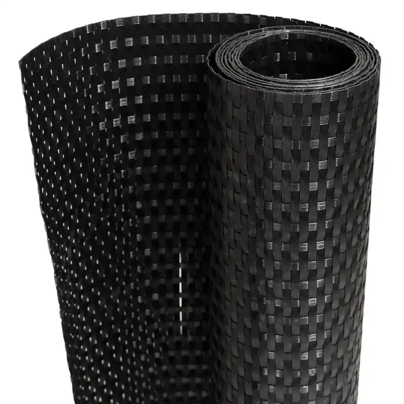vidaXL Paravento da Balcone Nero 500x100 cm in Polyrattan Gecertificeerd