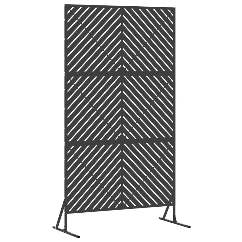vidaXL Schermo per Privacy 100 x 50 x 180 cm Acciaio Nero Nieuw
