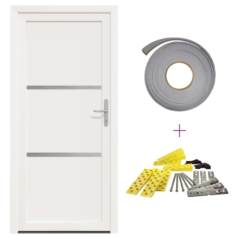 vidaXL Porta Frontale Bianco 98 x 200 cm PVC Gereduceerde Prijs