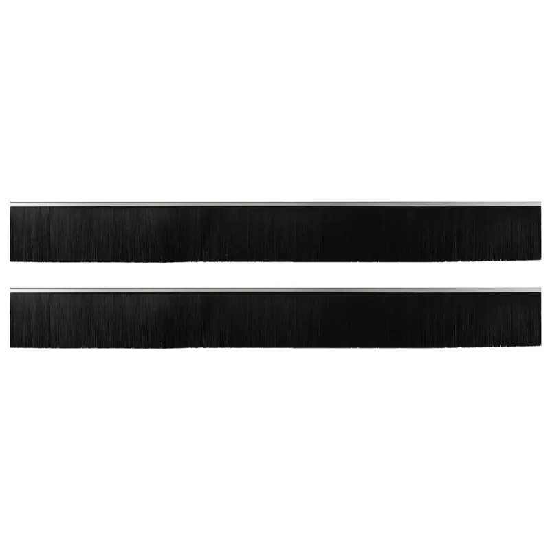 Op = Op vidaXL Spazzole per porte autoadesive 2 pcs Argento 100 cm