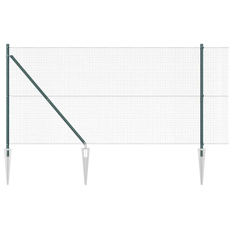 vidaXL Recinzione in rete saldata con punte 10 x 1,2 m Verde Rete Betaalbaar