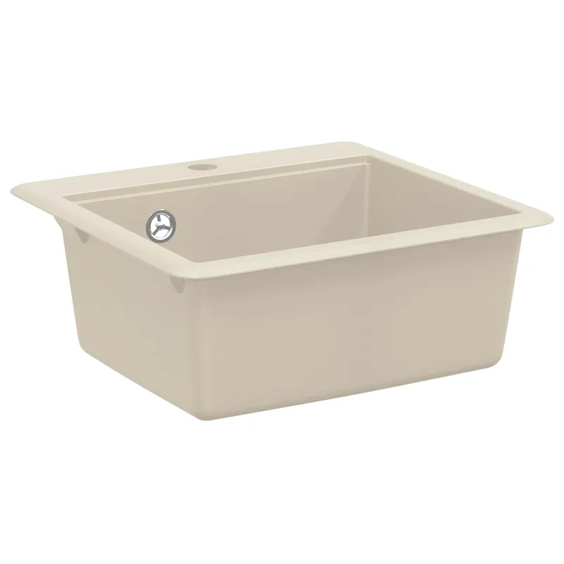 vidaXL Lavello Beige 470 x 440 mm Granito Goedkoop