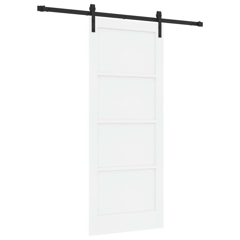 Laatste Kans vidaXL Porta scorrevole Bianco e Nero 83 x 202 cm