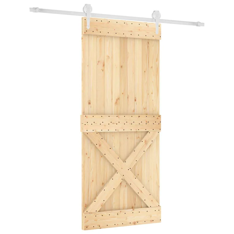 Op = Op vidaXL Porta scorrevole Naturale e Bianco 90 x 210 cm