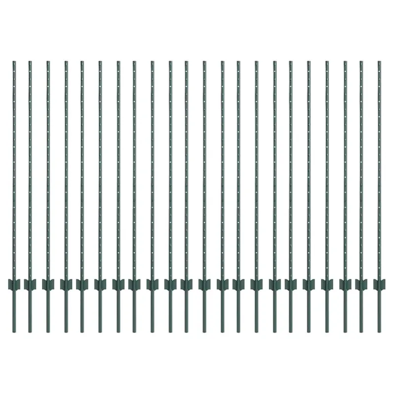vidaXL Palo per recinzione interrato 22 pz Verde 180 cm Alleen Vandaag
