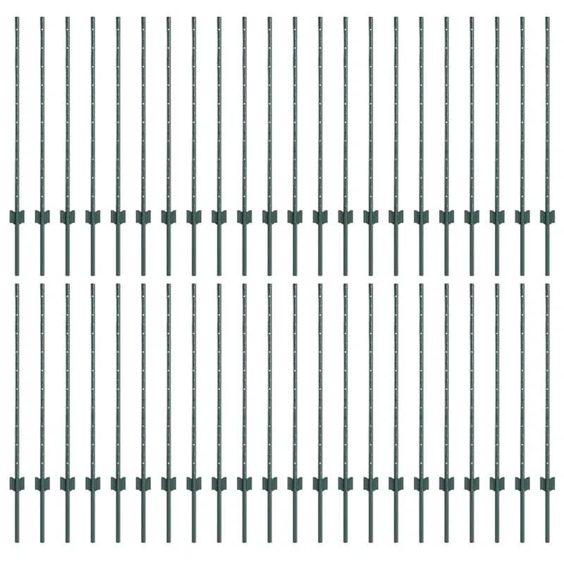 vidaXL Palo per recinzione interrato 44 pz Verde 140 cm Actieprijs