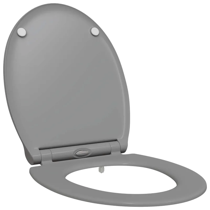 vidaXL Sedile del WC Grigio 45,5 x 37,5 x 3,8 cm Duroplast Superprijs
