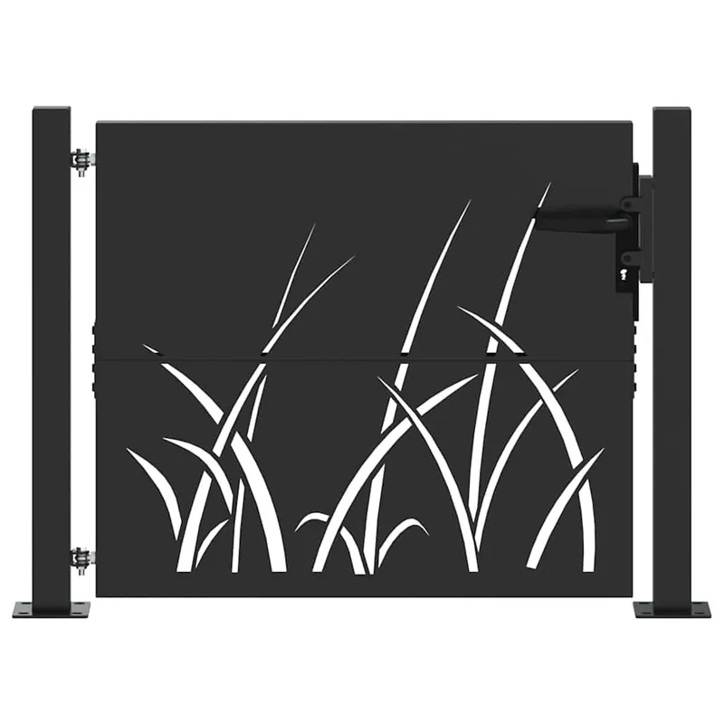 vidaXL Cancello da giardino con blocco Nero 110 x 105 cm Tijdelijk Beschikbaar