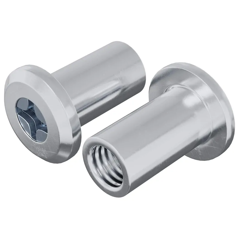 Direct Beschikbaar vidaXL Dado a bloccaggio 2 pcs Argento M6 x 15 mm Acciaio