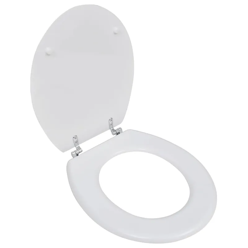 vidaXL Sedile WC in MDF con Coperchio Design Semplice Bianco Dagaanbieding