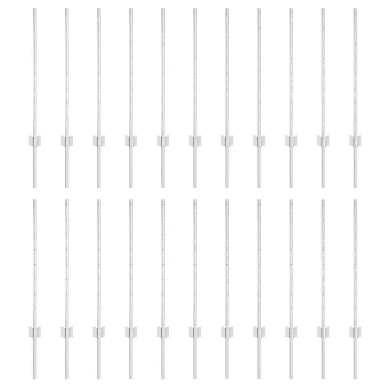 vidaXL Palo per recinzione interrato 22 pz Argento 120 cm Superprijs