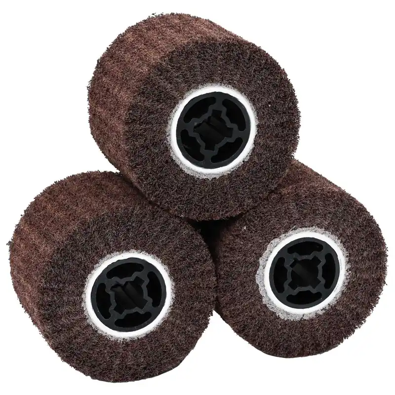 vidaXL Rulli Abrasivi 3 pcs Marrone 12 x 12 x 10 cm Fibre sintetiche Speciale Aanbieding