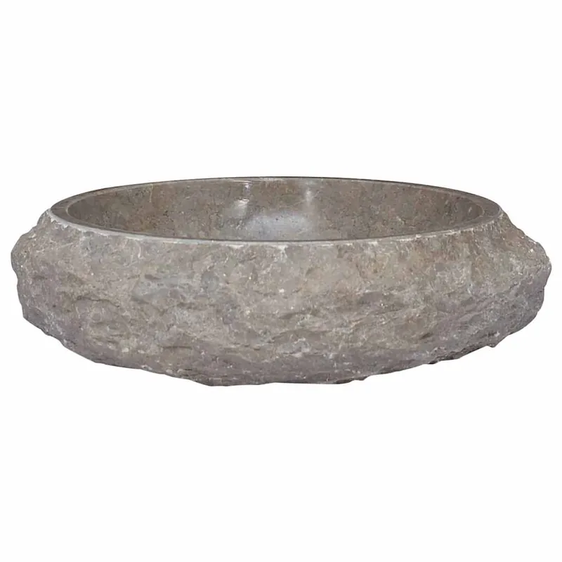 vidaXL Lavandino Grigio Ø40x12 cm in Marmo Exclusieve Aanbieding