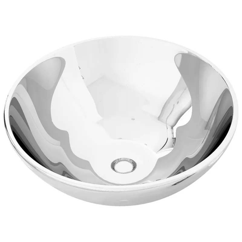 vidaXL Lavandino 32,5x14 cm in Ceramica Argento Gecertificeerd