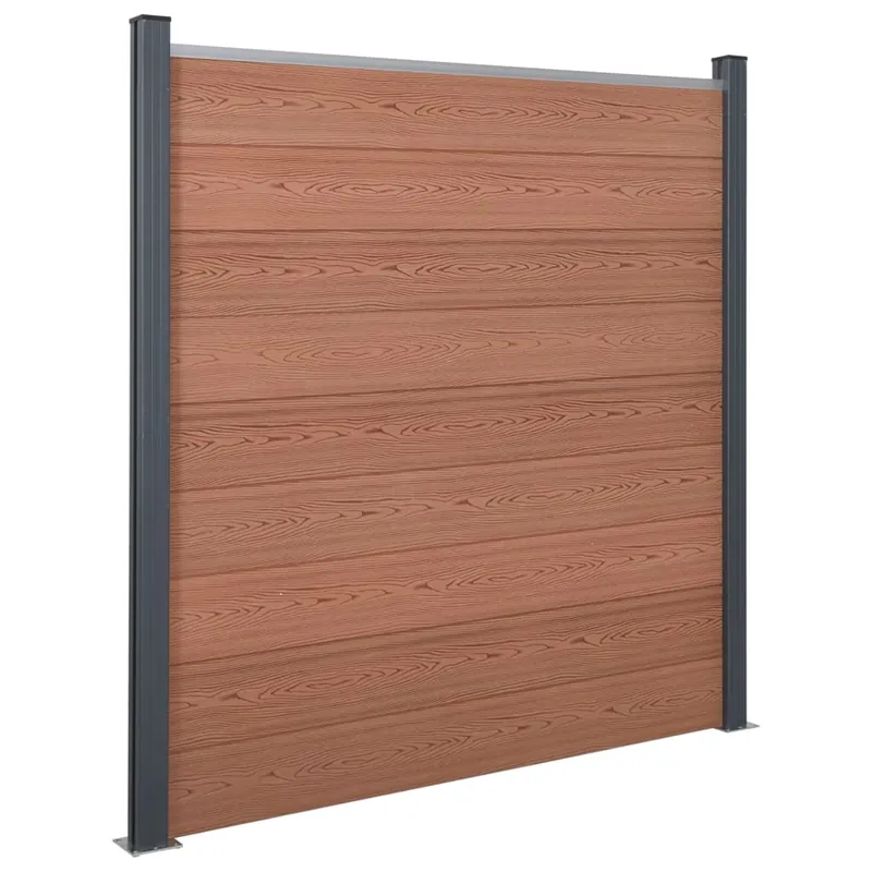vidaXL Set Pannello di Recinzione Marrone 180x186 cm in WPC Koop Online