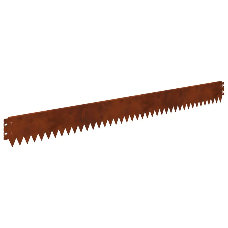 vidaXL Bordura per Prato 30 pcs 103 x 10 cm Acciaio Ruggine Direct Beschikbaar