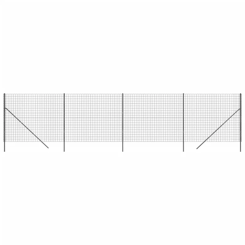 vidaXL Recinzione Metallica Antracite 1,4x10 m in Acciaio Zincato Koopje