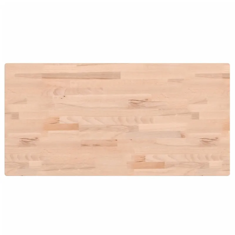 vidaXL Piano Bagno 80x40x1,5 cm Legno Massello di Faggio Bestel Nu