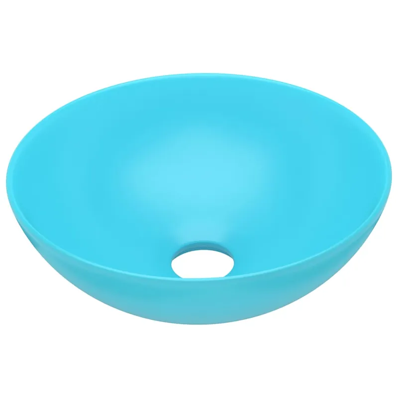Actieprijs vidaXL Lavandino da Bagno in Ceramica Verde Chiaro Rotondo