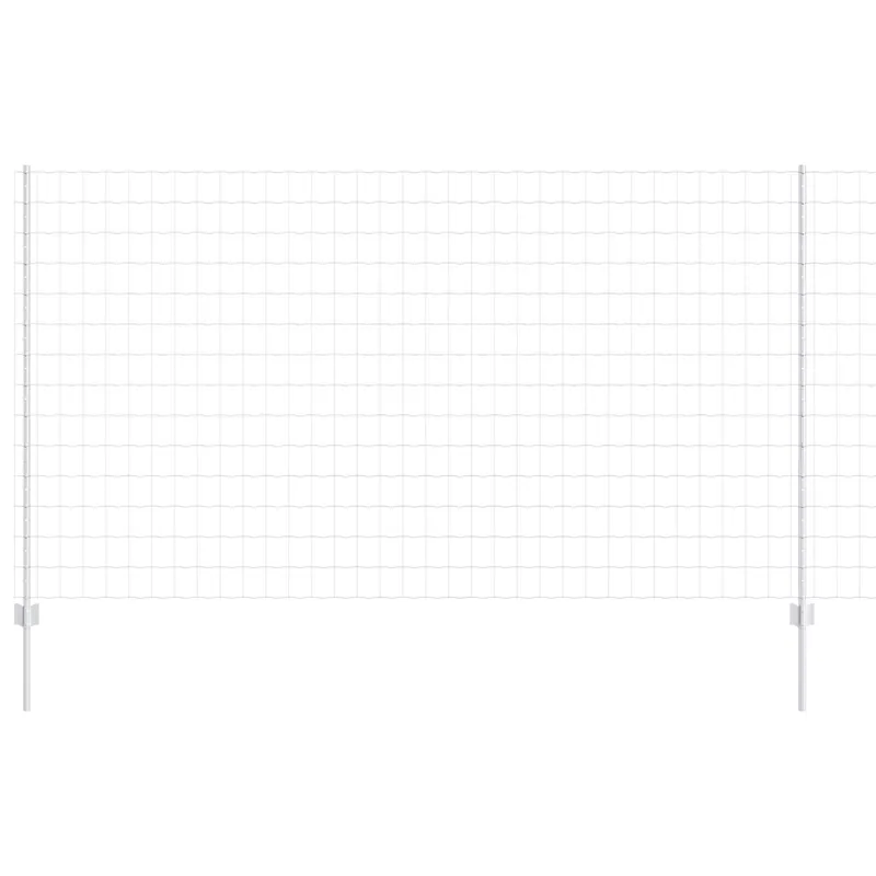 Flitsaanbieding vidaXL Recinzione Euro con palo 10 x 1,4 m Acciaio zincato Argento