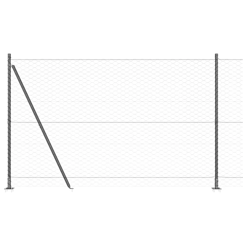 vidaXL Recinzione esagonale con base in cemento 100 x 1,5 m Grigio Fabrieksprijs