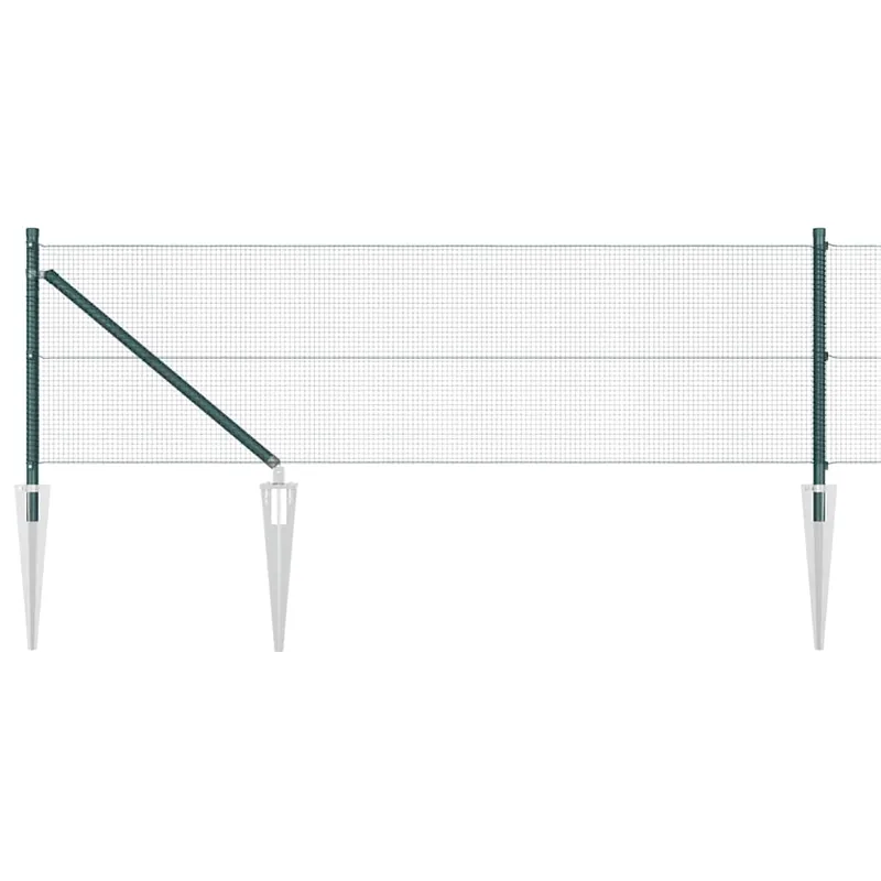 Korting vidaXL Recinzione in rete saldata con punte 10 x 0,8 m Verde Rete