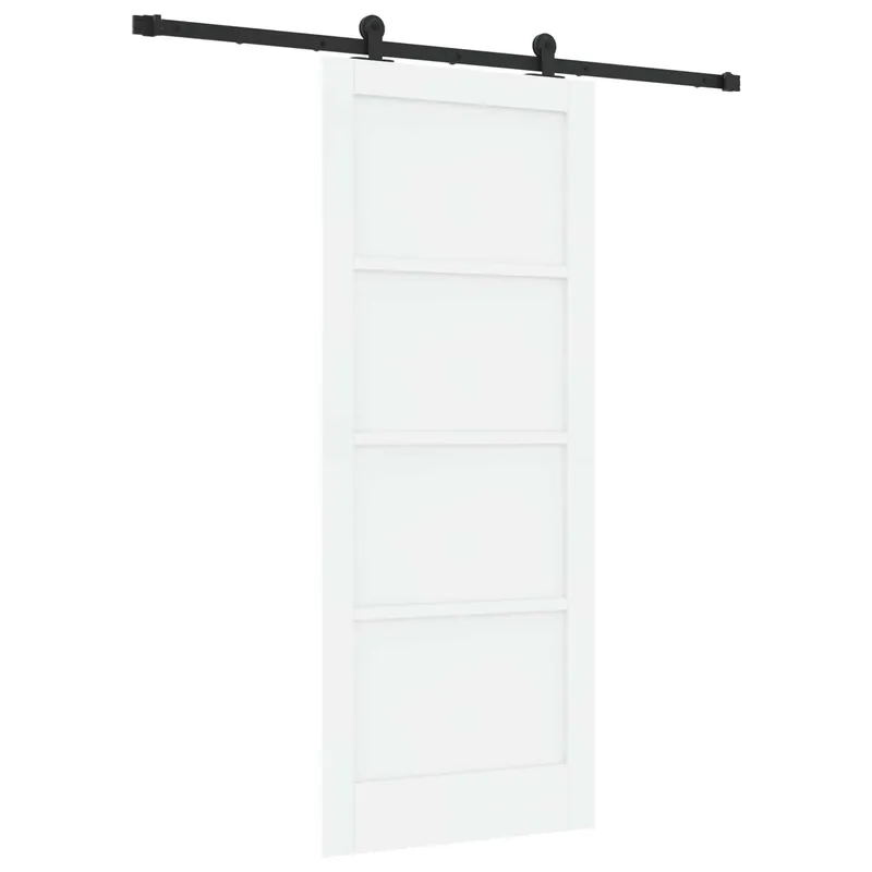 vidaXL Porta scorrevole Bianco e Nero 83 x 202 cm Veilige Betaling
