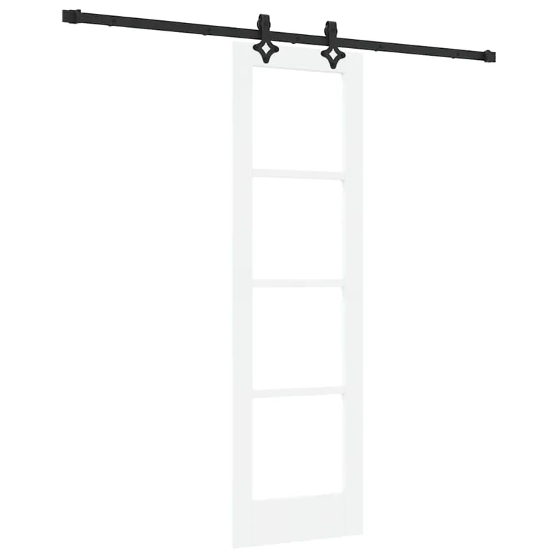 Koop Online vidaXL Porta scorrevole ORKDAL Bianco e Nero 61 x 198,5 cm
