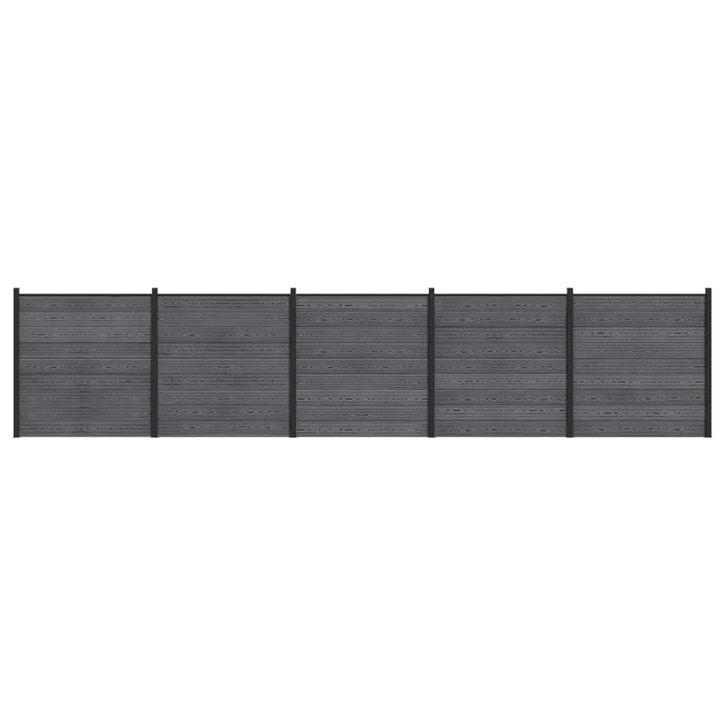 vidaXL Set di Recinzione 5 pcs 872 x 186 cm WPC e Alluminio Grigio Korting