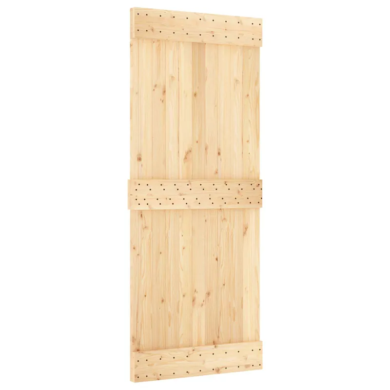 Seizoensaanbieding vidaXL Porta scorrevole NARVIK Naturale e Nero 85 x 210 cm (152,5 cm)