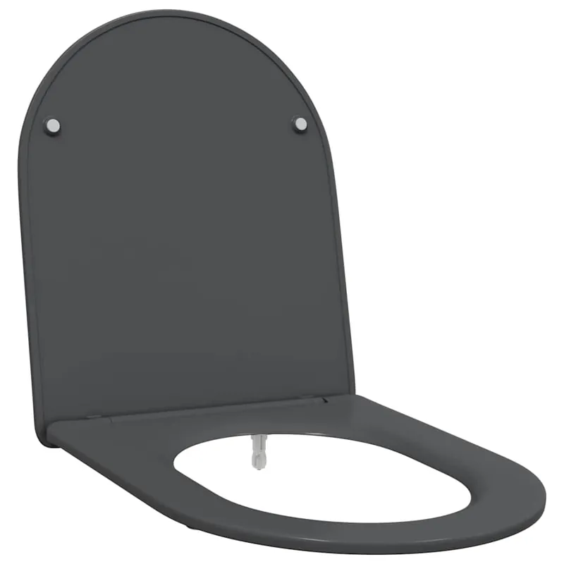 vidaXL Sedile del WC Antracite 47 x 36 x 3,4 cm Duroplast Dagaanbieding