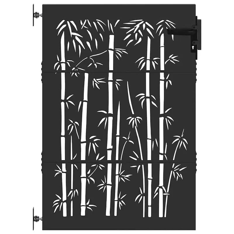 Hete Deal vidaXL Cancello da giardino con blocco Nero 85 x 125 cm