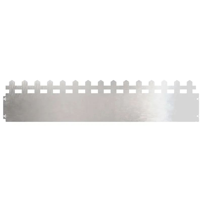 vidaXL Bordure per prato 10 pcs Argento 103 x 0,05 x 22 cm Bestel Nu