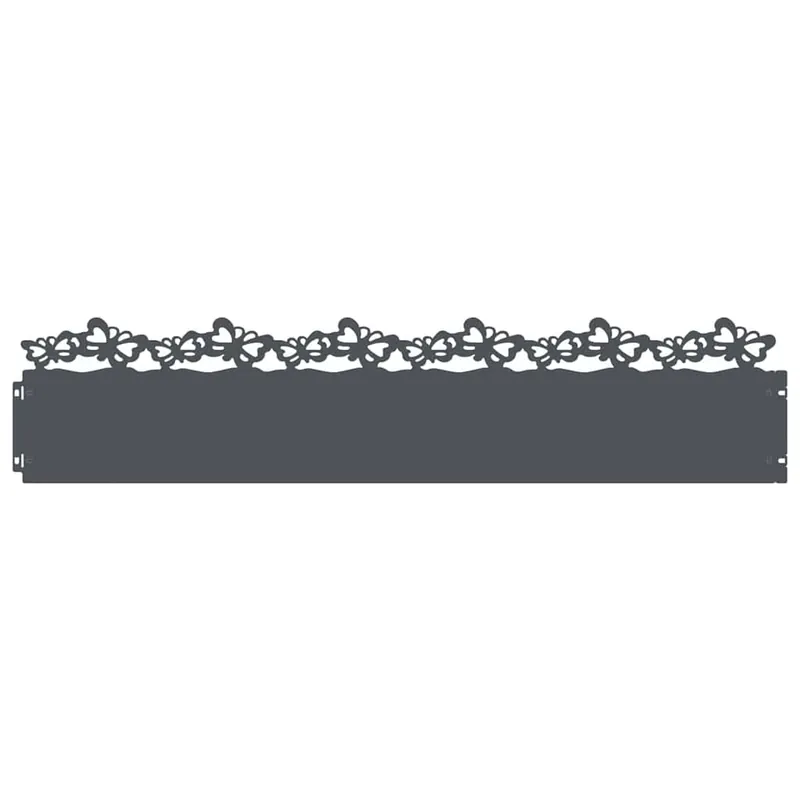 vidaXL Bordure per prato 10 pcs Antracite 103 x 0,05 x 22 cm Acciaio Gereduceerde Prijs