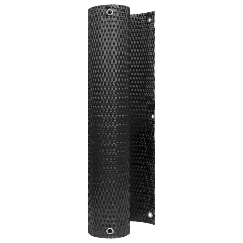 vidaXL Schermo per Balcone con Occhielli Nero Beperkte Voorraad