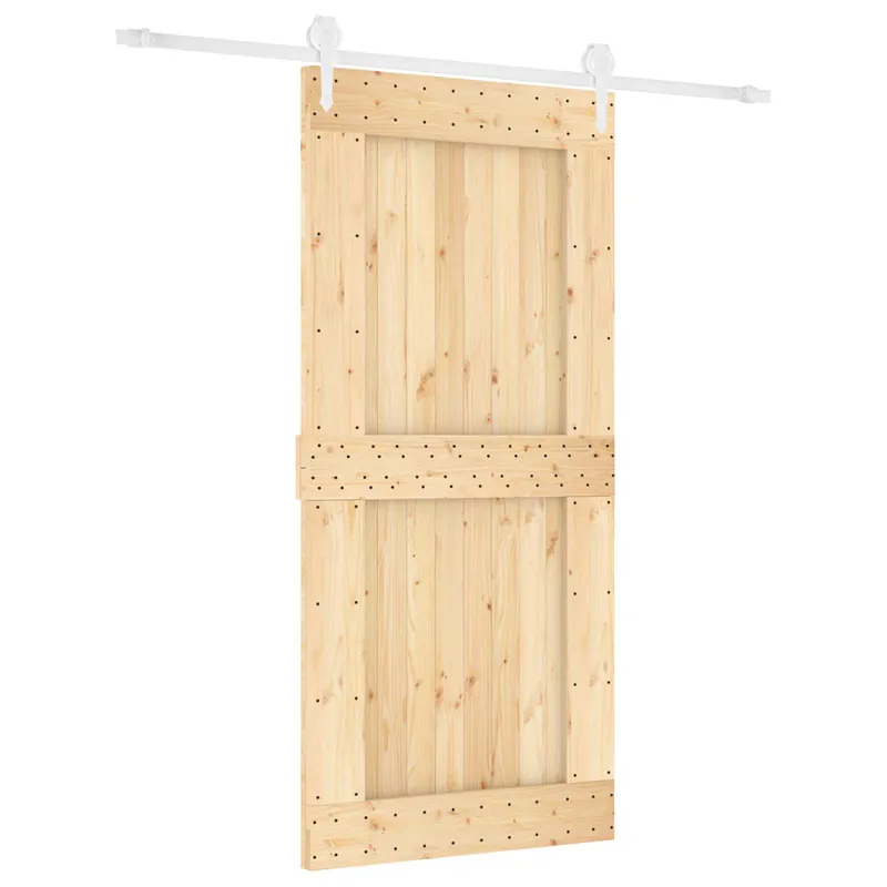 Bestseller vidaXL Porta scorrevole Naturale e Bianco 95 x 210 cm