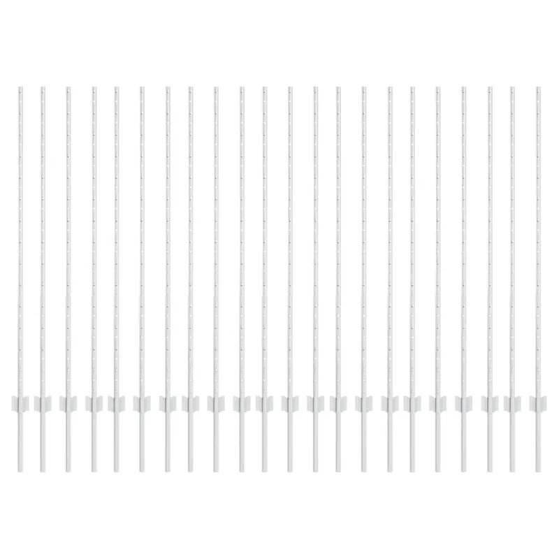 Flitsaanbieding vidaXL Palo per recinzione interrato 22 pz Argento 180 cm