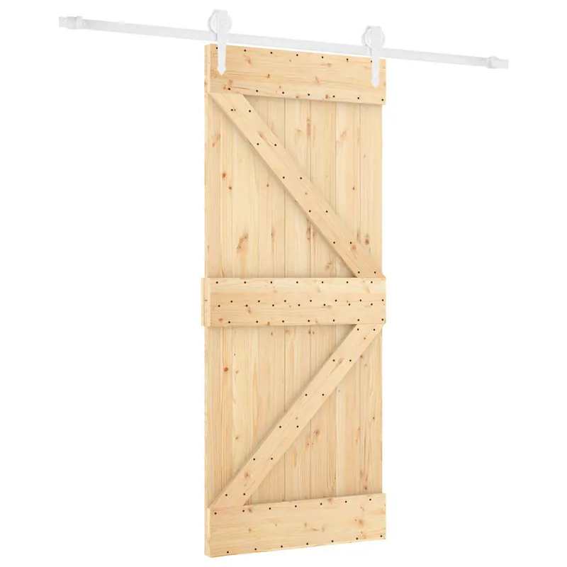 Betrouwbaar vidaXL Porta scorrevole Naturale e Bianco 80 x 210 cm