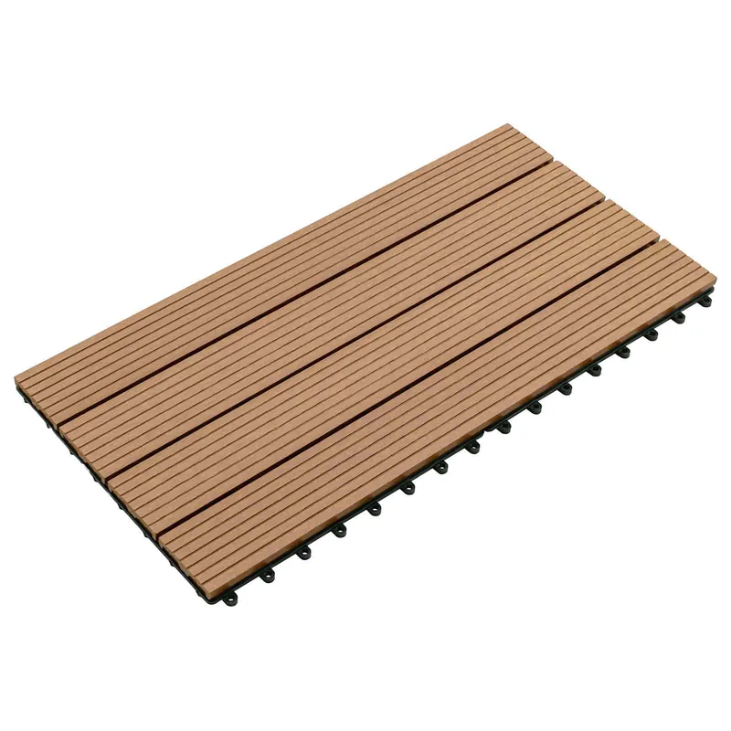 Fabrieksprijs vidaXL Piastrella per Decking 6 pcs Marrone 60 x 30 cm WPC