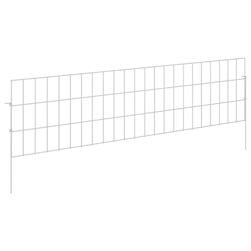 Gecertificeerd vidaXL Recinzione da Giardino con Picchetti 24 pcs 115 x 30 cm Mesh