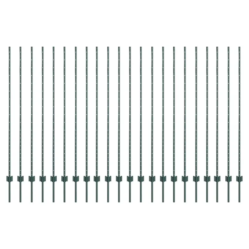 Op = Op vidaXL Palo per recinzione interrato 22 pz Verde 200 cm