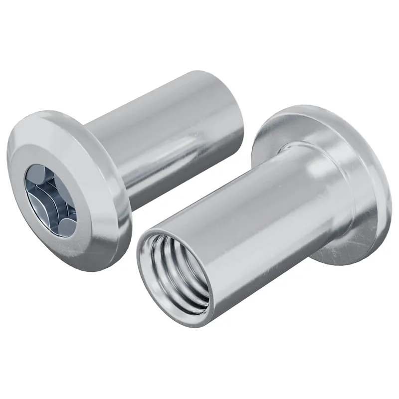Beperkte Voorraad vidaXL Dado a bloccaggio 2 pcs Nichel M6 x 15 mm Acciaio
