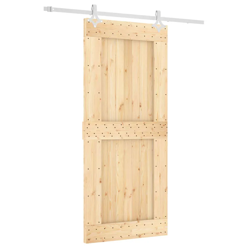 vidaXL Porta scorrevole Naturale e Bianco 90 x 210 cm Koop Online