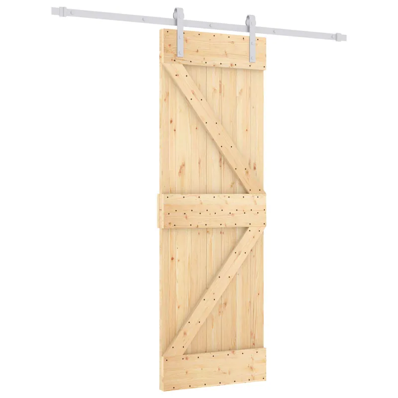 Koop Vandaag vidaXL Porta scorrevole Naturale e Bianco 70 x 210 cm